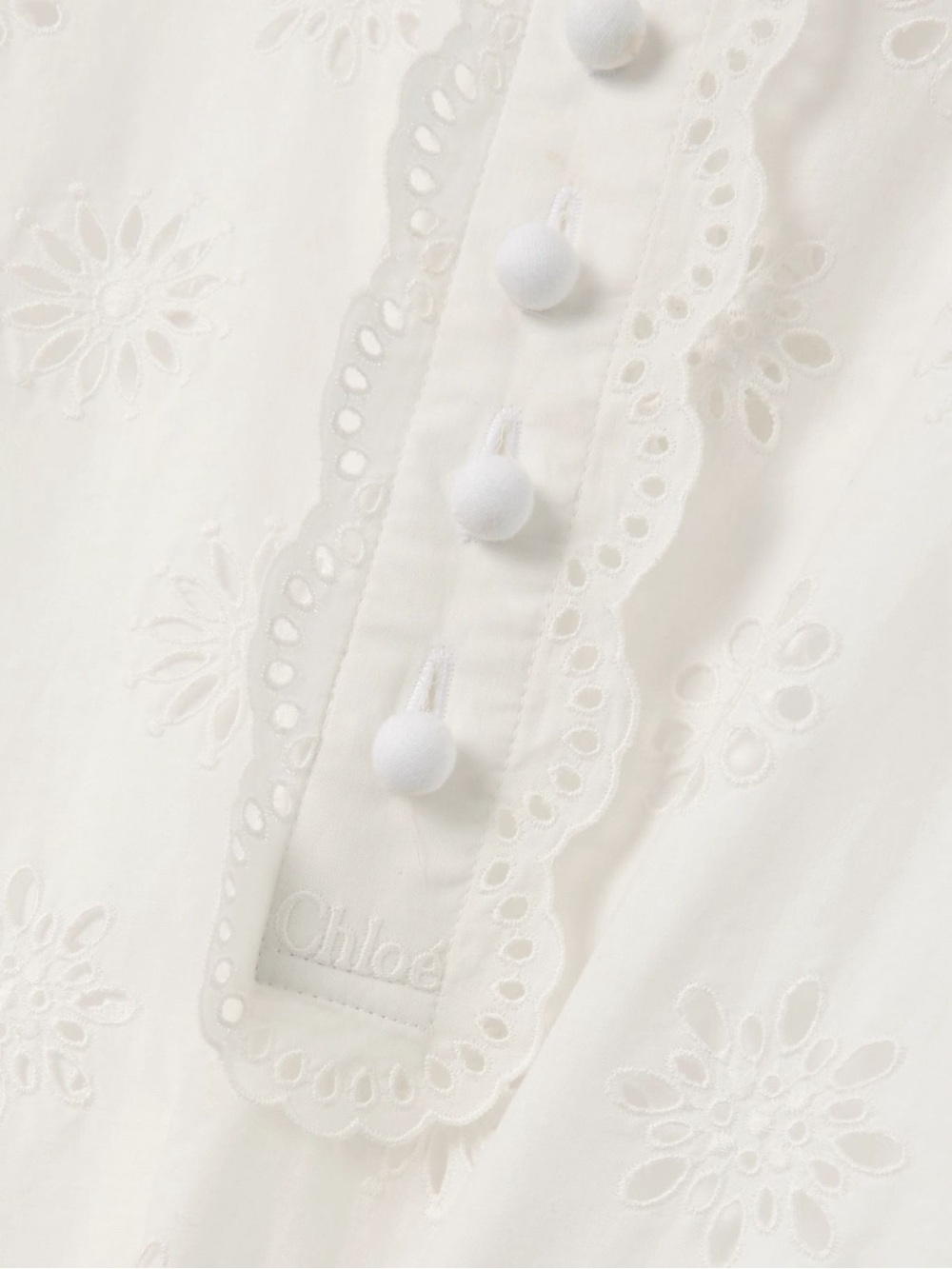 NWT CHLOE sz 42 / US 10
Scalloped Eyelet-Embroidered Mini Shift Dress - Picture 5 of 11